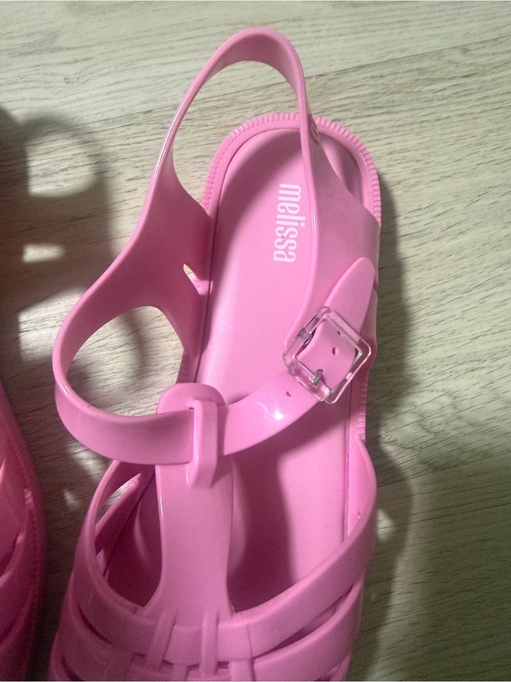 Melissa Possession Sandals Sz 9 Gloss Pink Shoes Fisherman Jellies Y2K Style - Picture 8 of 9